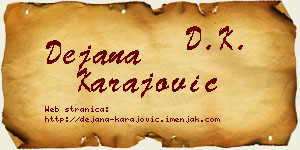 Dejana Karajović vizit kartica
